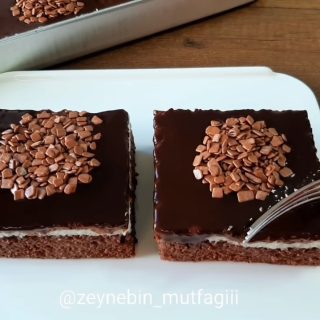 muhallebili çikolatalı pasta tarifi