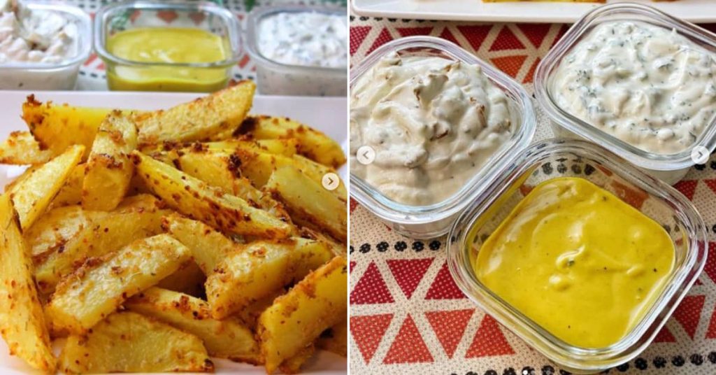 Baharatlı Çıtır Patates ve 3 Farklı Dip Sos Tarifi
