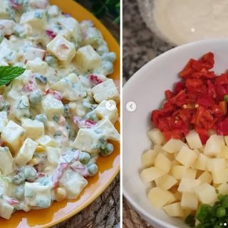 köz biberi soslu patates salatası tarifi