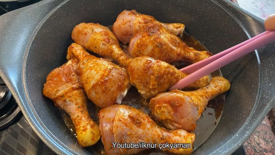 tencerede tavuk pişirme