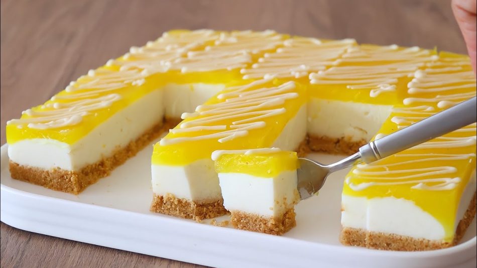 cheesecake görünümünde limonlu pasta tarifi