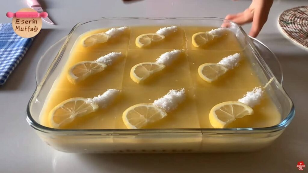 limon aromalı bisküvili pasta